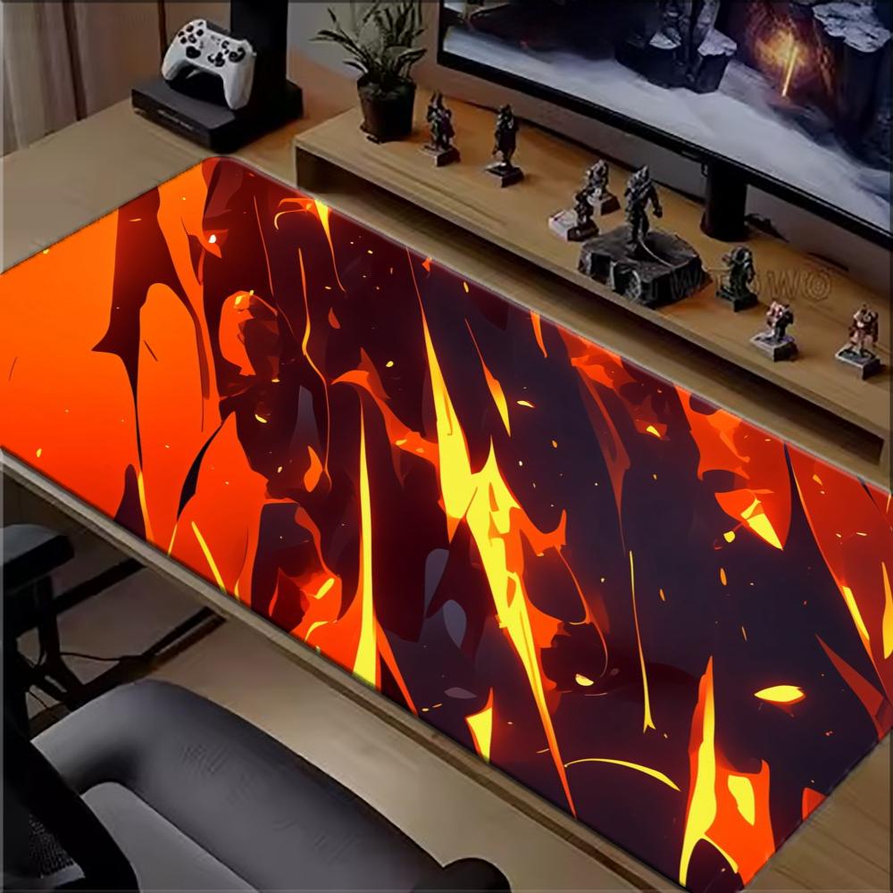 Pc Gaming Orange - Коврик для мыши Orange Flame Lava,
