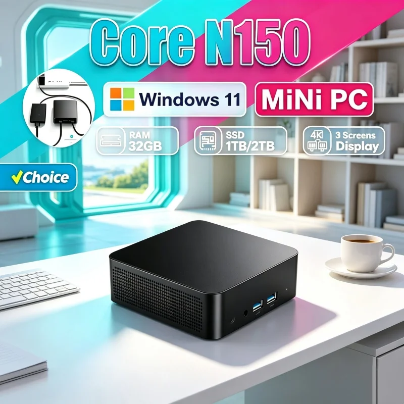 Pc Gaming Optimization - 2026 Оптимизированный Core N150 Мини-ПК с