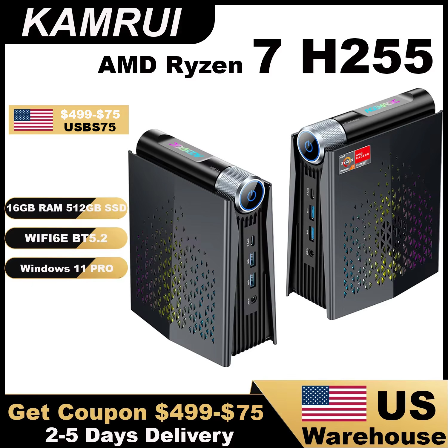 Игровой мини-ПК KAMRUI Ryzen 7 – обзор и цена Pc Gaming Amd Ryzen 7