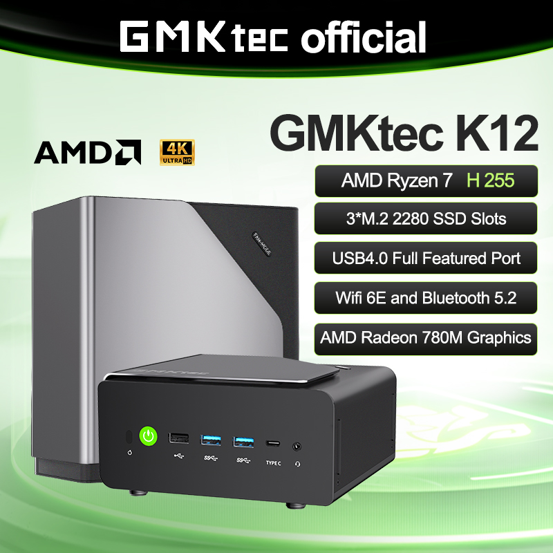 Мини-ПК GMKtec K12 AMD Ryzen ™ – обзор и цена Pc Gaming Amd Ryzen 7