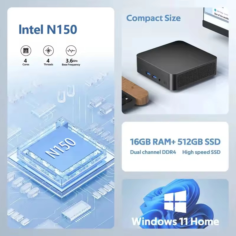 Портативный мини-ПК Intel N150 – обзор и цена Pc Gaming Amd Ryzen 7